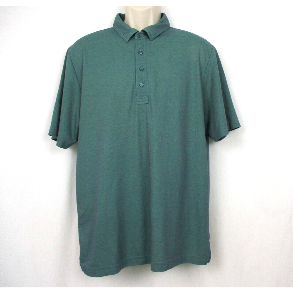 Travis Mathew Golf Polo Shirt Mens Large Blue Short Sleeve Performance Quick Dry